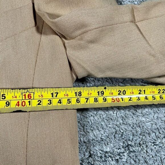 Escada Margaretha Ley Double Breasted Mustard Tan Blazer Suit Jacket - Picture 8 of 9